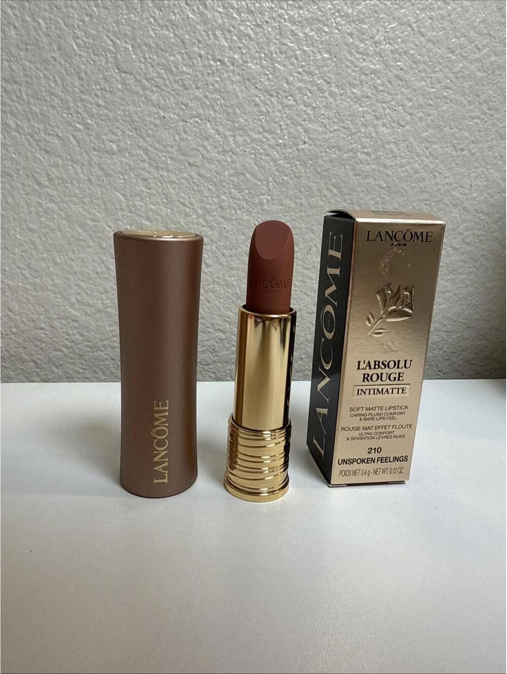 Lancôme L'Absolu Rouge Intimatte Lipstick 210 Unspoken Feelings Warm Nude Brown